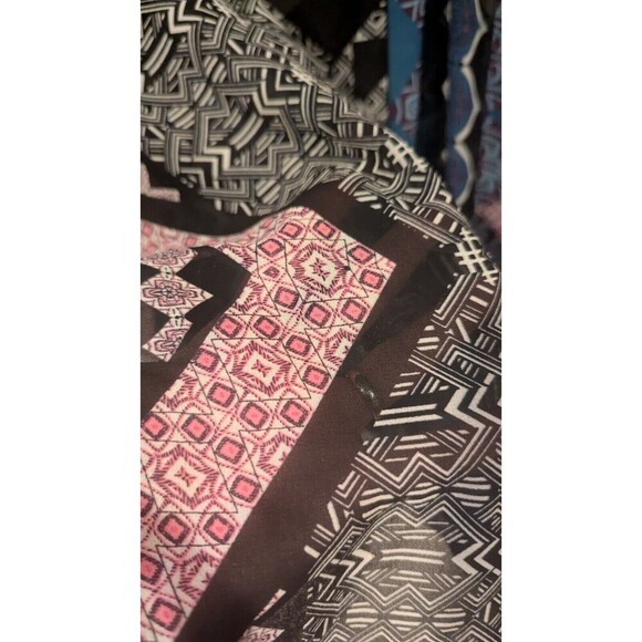 Express Chiffon NWT skirt elastic waist Midi SZ XS Geometric layers Going Out - Picture 2 of 4